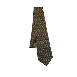 Brooks Brothers Men's Silk Tie Giraffe wearing Tie Pattern Multicolor